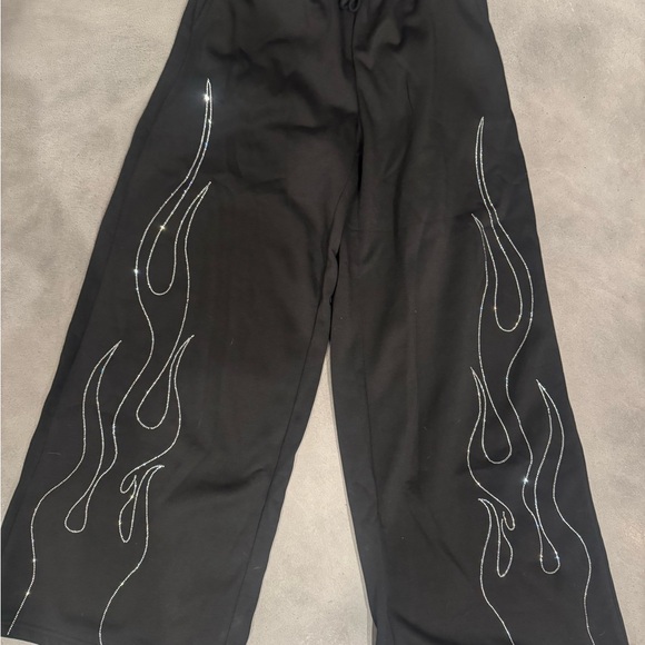 Missguided x Playboy Rhinestone Flame Joggers – Size M – NWOT - Picture 3 of 9